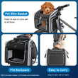 Multifunctional Soft-Sided Dog Bike Basket – Expandable Pet Carrier Backpack with 4 Open Doors