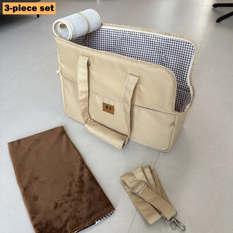 Portable Soft-Sided Pet Carrier Bag – Breathable Travel Duffle for Small Dogs and Cats