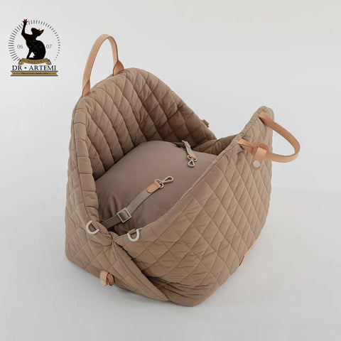 Safe Car Dog Carrier Bag – Breathable Cotton Kennel for Small Dogs and Cats Travel