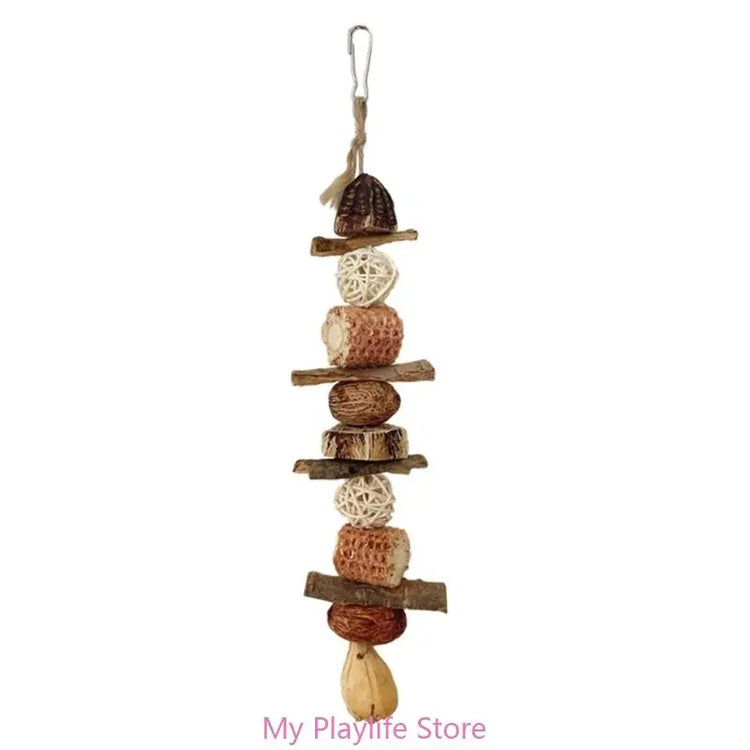 Colorful Block Bird Toy | Beak Grinding Toy | Parrot Chew Toy | Promotes Beak Health | Bird Training & Entertainment