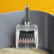 Dog & Cat Clean Feces Supplies – Stainless Steel Shovel | Cat Litter Scoop | Reduces Dust | Metal Long Handle Scoop | Pet Cleaning Tools