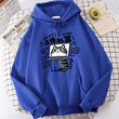 Cartoon Cat Is an Abstract Work Machine | Men's Sweatshirt | Comfort Sweatshirts | Leisure Outdoor Pullover | Youth Popular Clothes