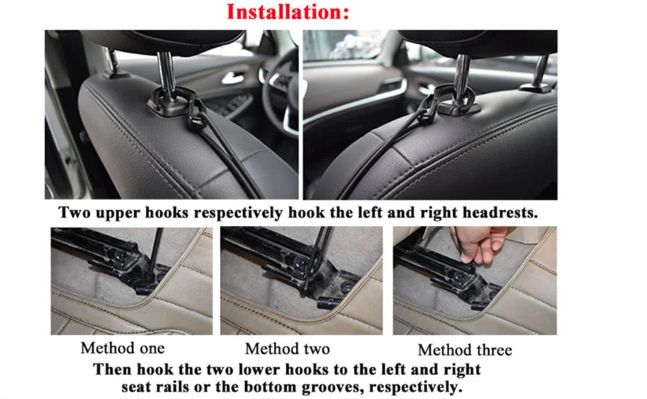 Dog Car Net Barrier with Storage Bag – Rear Seat Safety Fence for Pets and Kids