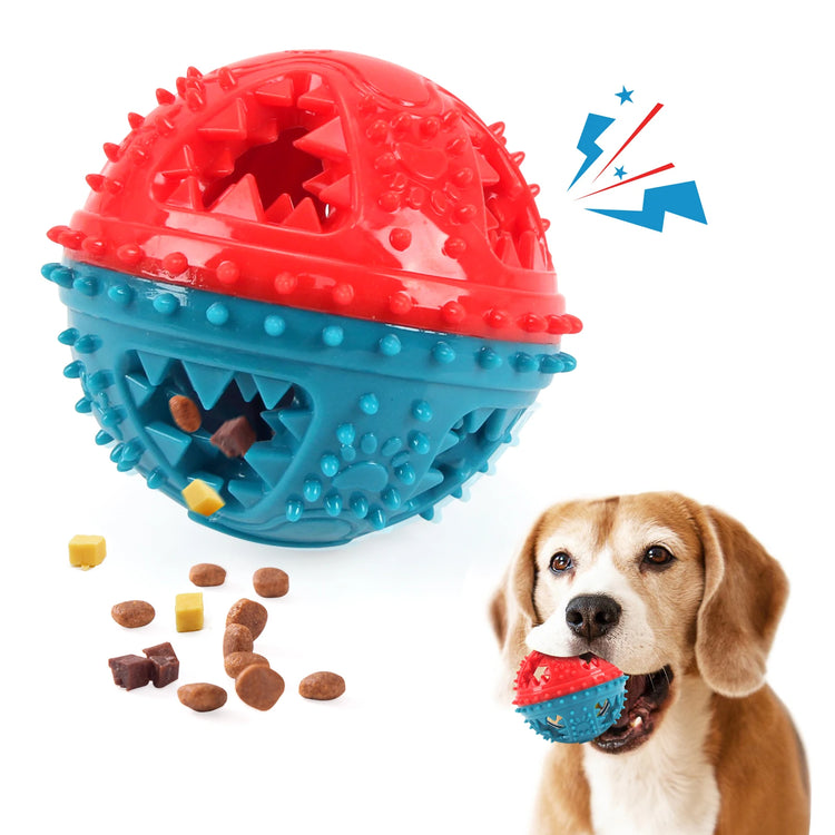 COOLPLAY Dog Chew Toy – Interactive Teeth Cleaning Sound Ball with Treat Dispensing