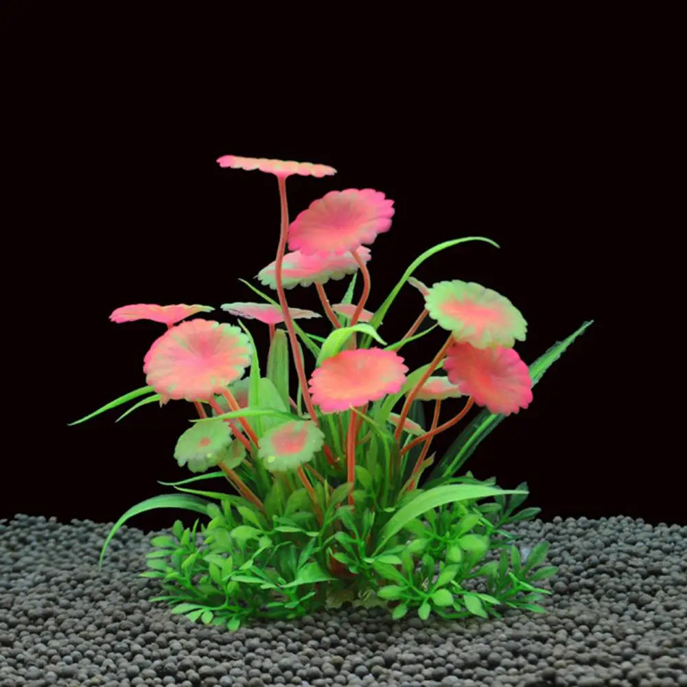 Artificial Aquatic Plant – Fade-Resistant Plastic Decor for Fish & Reptile Tanks