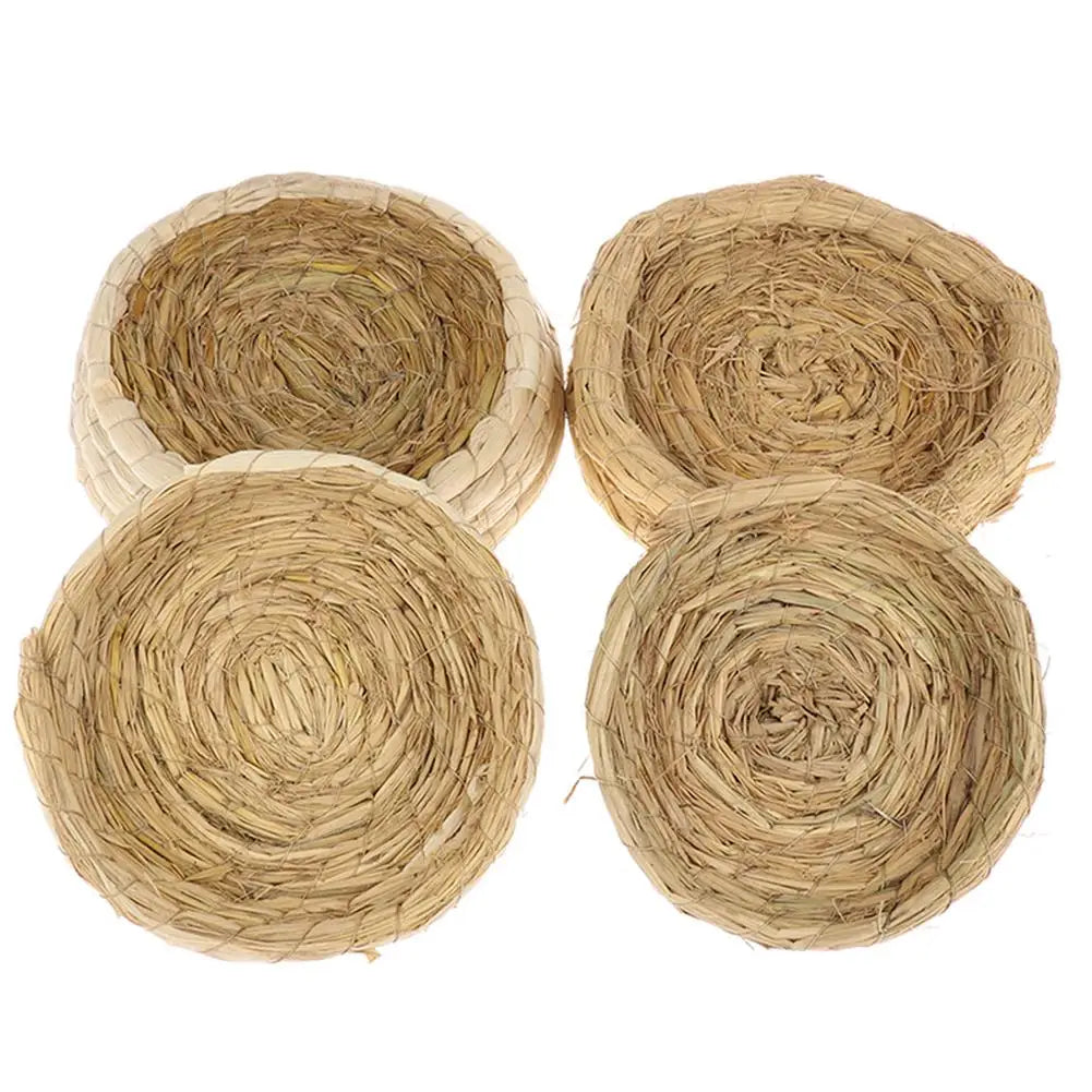 Natural Handmade Straw Bird Nest – Parrot & Pigeon House | Cozy Cage Bedroom for Small Birds & Pets