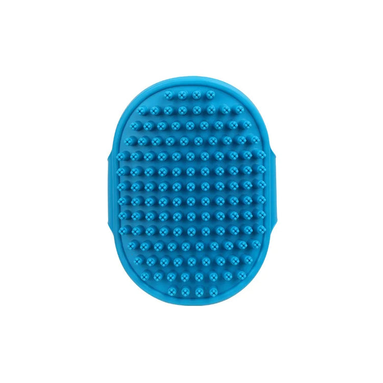Cat Grooming Comb | Dog Bath Brush - Pet Grooming Shedding Soothing Massage | Rubber Bristles Comb with Adjustable Ring Handle