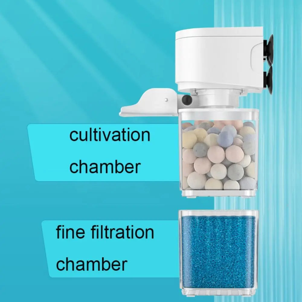 Mute Submersible Fish Tank Filter with Built-in Water Circulation Pump