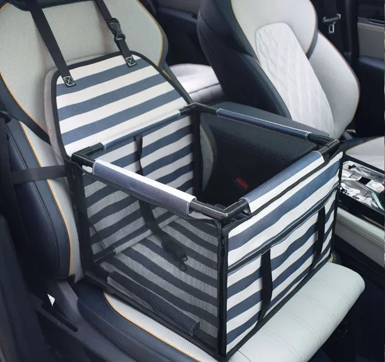 Waterproof Dog Car Seat Carrier – Portable Travel Basket for Small & Medium Pets, Hammock-Style Safety Seat