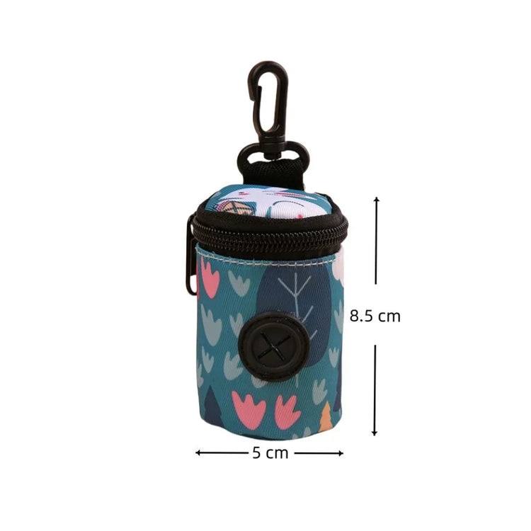 Hangable Dog Poop Bag Dispenser with Zipper – Portable, Lightweight Waste Bag Holder for Dog Walking, Cute & Convenient