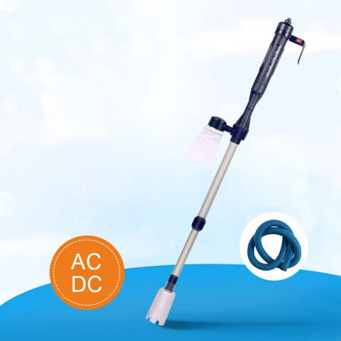 Electric Aquarium Gravel Cleaner & Water Changer – Battery/AC Powered Siphon Pump for Fish Tank Cleaning