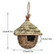 Natural Woven Bird Nest | Hanging Grass Egg Cage for Finches, Parrots & Small Birds | Handcrafted Outdoor Bird House