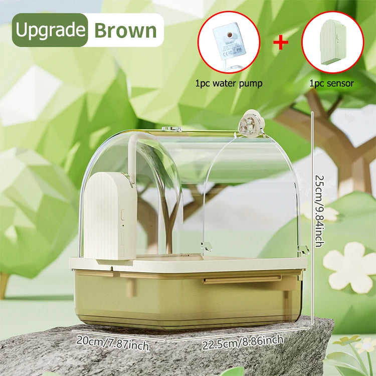 Smart Sensor Bird Bathtub – Automatic Electric Hanging Shower Box | Clear Parrot Bath with Hooks