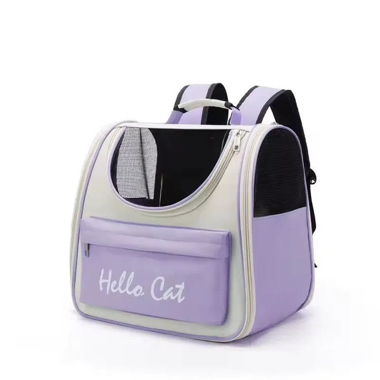 Cat Carrier Backpack for Outdoor Travel | Breathable Pet Bag for Cats/Small Dogs with Cushion