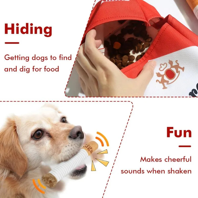 3-Pack Interactive Plush Cigarette Dog Toys with Box