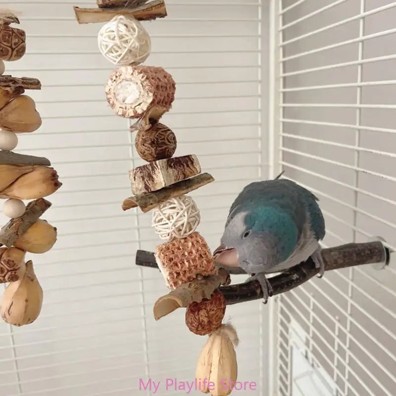 Colorful Block Bird Toy | Beak Grinding Toy | Parrot Chew Toy | Promotes Beak Health | Bird Training & Entertainment