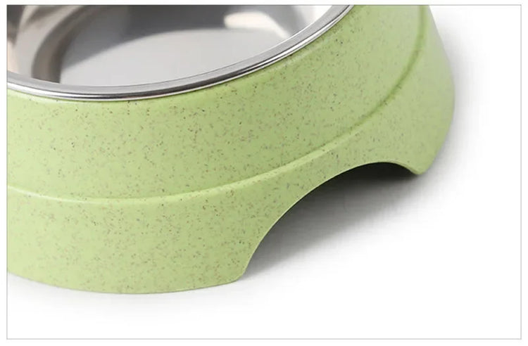 Double Pet Bowl for Small Dogs & Cats – Stainless Steel Food and Water Feeder with Non-Slip Base