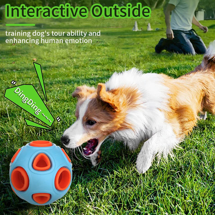 HOOPET Interactive Dog Ball Toys – Light-Up & Bell Rubber Balls for Active Play
