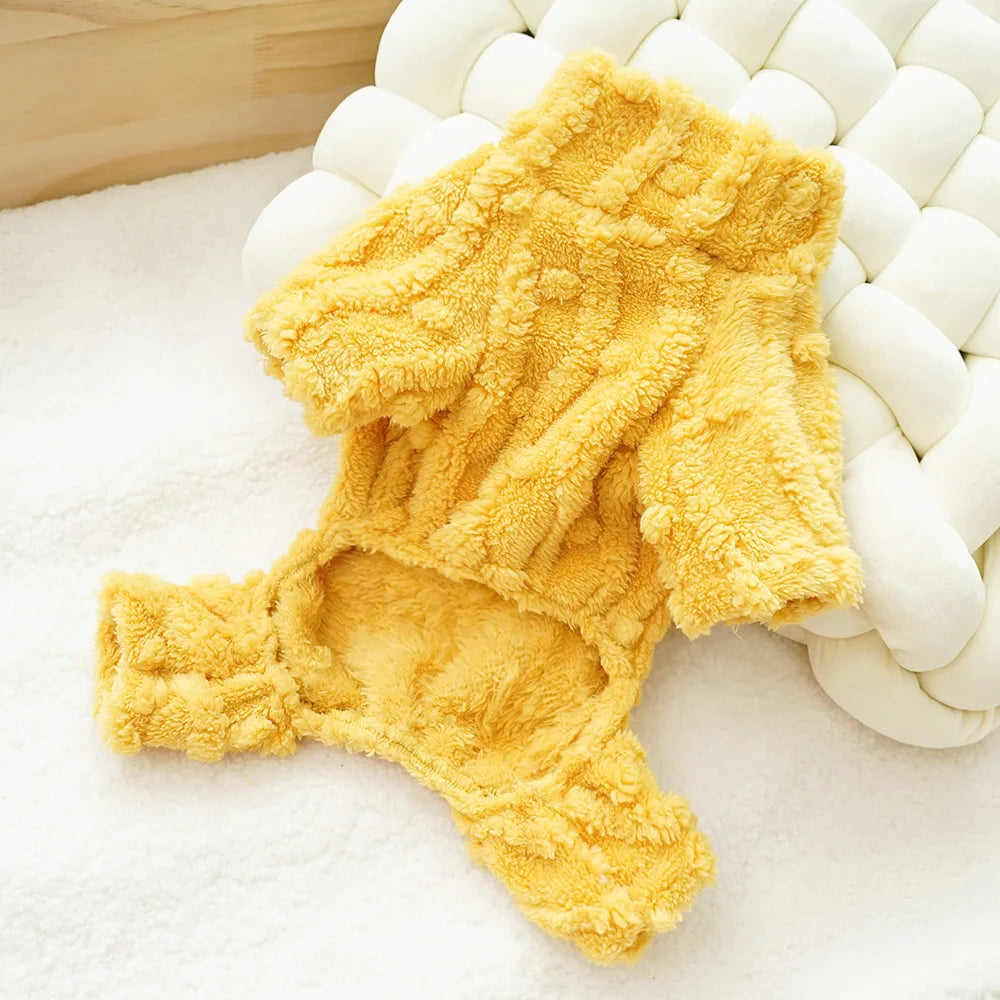 Cozy Fleece Jumpsuit for Small Dogs/Cats | Winter Pajamas for Chihuahua/Yorkie