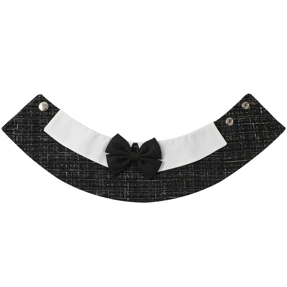 Fashion Striped Pet Bow Tie Bib – Adjustable Saliva Towel for Small & Medium Dogs and Cats