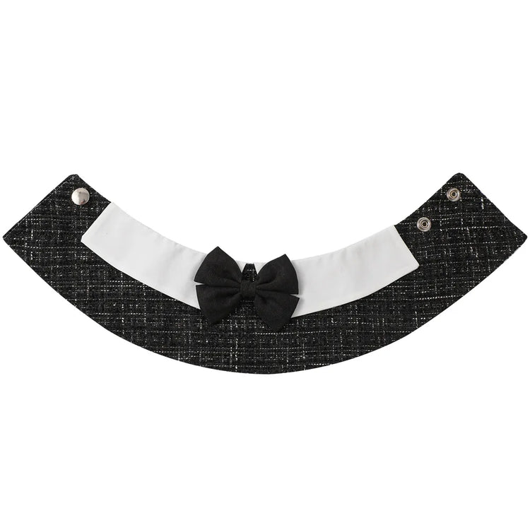 Fashion Striped Pet Bow Tie Bib – Adjustable Saliva Towel for Small & Medium Dogs and Cats