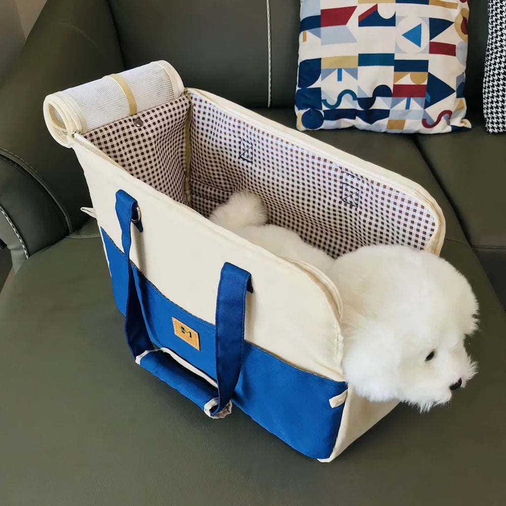 Portable Soft-Sided Pet Carrier Bag – Breathable Travel Duffle for Small Dogs and Cats