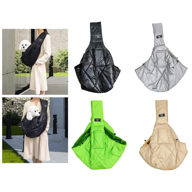 Soft Breathable Pet Carrier Sling – Comfortable Shoulder Tote Bag for Small Dogs and Cats