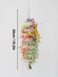 Funny Bird Toys | Parrot Swing with Bell | Natural Loofah Hanging Toy | Climb & Chew Toy for Cockatiels & Parakeets | Pet Cage Accessory