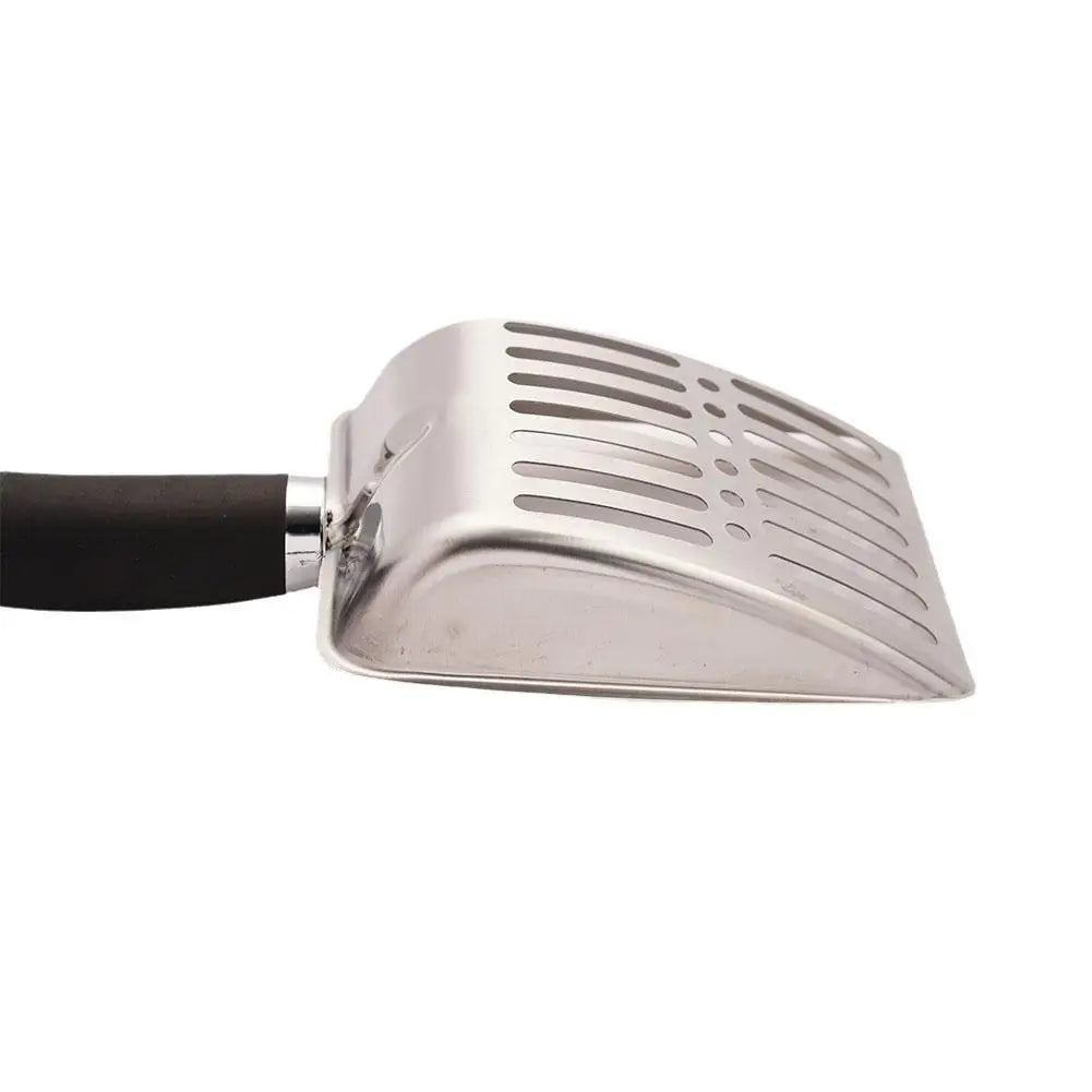 Dog & Cat Clean Feces Supplies – Stainless Steel Shovel | Cat Litter Scoop | Reduces Dust | Metal Long Handle Scoop | Pet Cleaning Tools