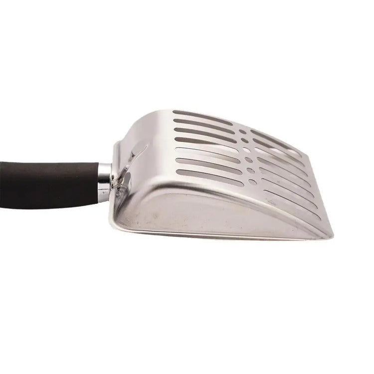 Dog & Cat Clean Feces Supplies – Stainless Steel Shovel | Cat Litter Scoop | Reduces Dust | Metal Long Handle Scoop | Pet Cleaning Tools