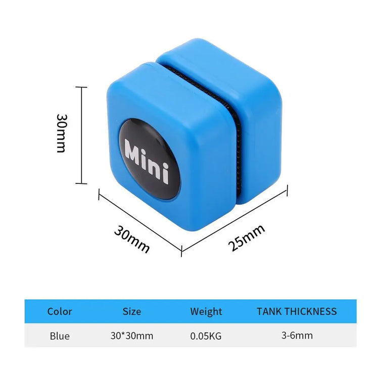 Double-Sided Magnetic Aquarium Cleaner – Fish Tank Glass Scrubber with Anti-Scratch Pads