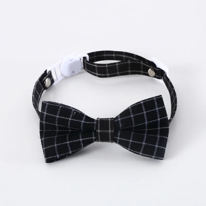 Pet Bow Tie | Adjustable Cat Neck Tie - Puppy Costume | Breakaway Small Dogs Bowtie Collar | Cats Grooming Ties | Party Accessories