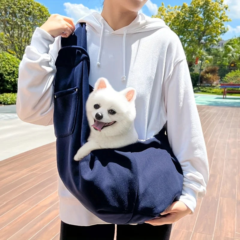 Portable Pet Shoulder Sling Carrier – Breathable Travel Bag for Small Dogs & Cats up to 7.5kg