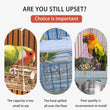 Automatic No-Spill Transparent Bird Feeder | Can Be Hung or Placed on Desktop | Ideal for Small & Medium Parakeets