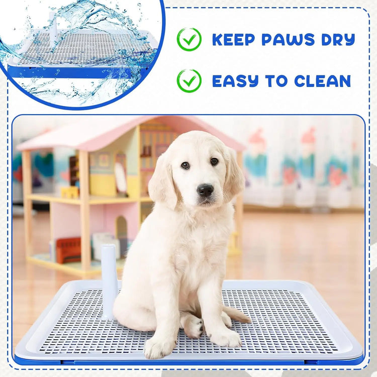 Reusable Dog Potty Training Tray – Non-Slip Puppy Pad Holder for Indoor & Outdoor Use