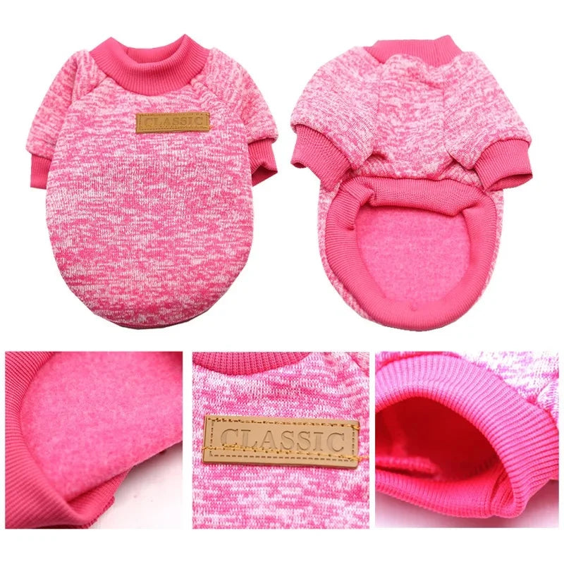 Dog Clothes For Medium Small Dogs Puppy Soft Sweater Autumn Winter Warm Clothing Pet Coat Sweatshirt XS-2XL