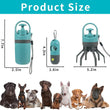 Dog Poop Scooper Set with Claw Picker, Leash Clip, LED Light, and Bag Dispenser