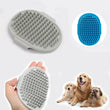 Cat Grooming Comb | Dog Bath Brush - Pet Grooming Shedding Soothing Massage | Rubber Bristles Comb with Adjustable Ring Handle