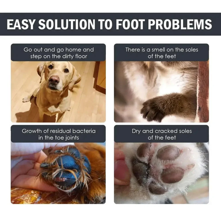 Pet Foot Cleaner Foam with Silicone Brush – Gentle, No-Rinse Paw Cleaner for Dogs & Cats
