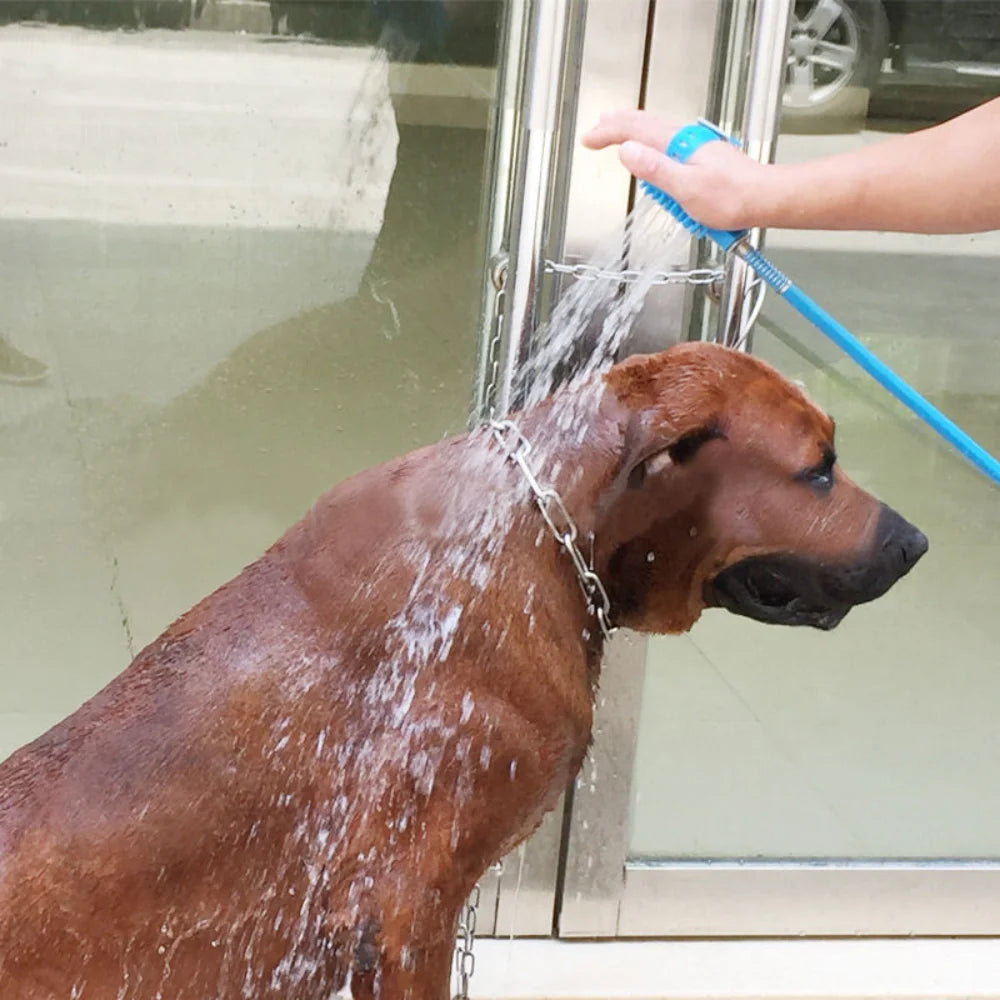 Pet Dog Shower Head Dogs Wash Clean Massage Tool Pet Bath Tool Shower Sprayer with Brush for Dog Cleaning Massage Indoor Outdoor