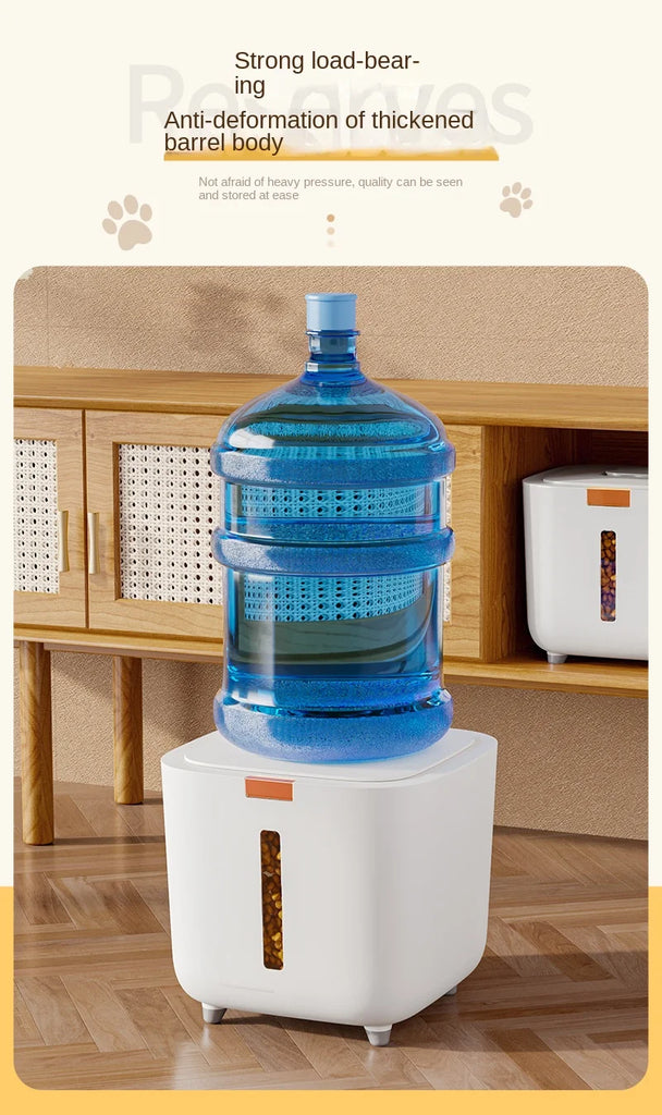 Large Pet Food Storage Barrel – Airtight & Moisture-Proof Container for Dog, Cat & Small Animal Food