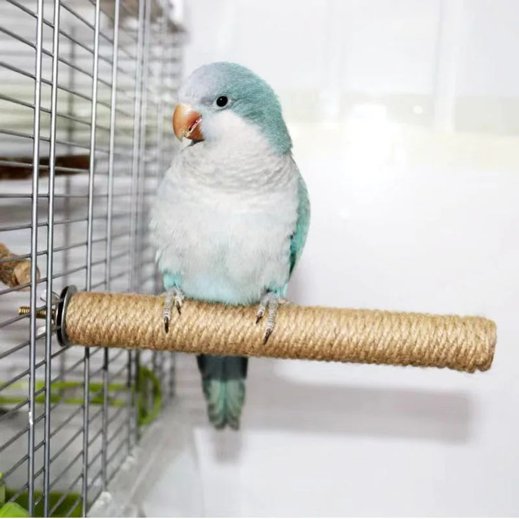 Parrot Pet Standing Stick | Wood Hanging Stand Rack | Toy Sticksstand Branch Perches for Bird Cage | Bar Paw Grinding Clean Toys