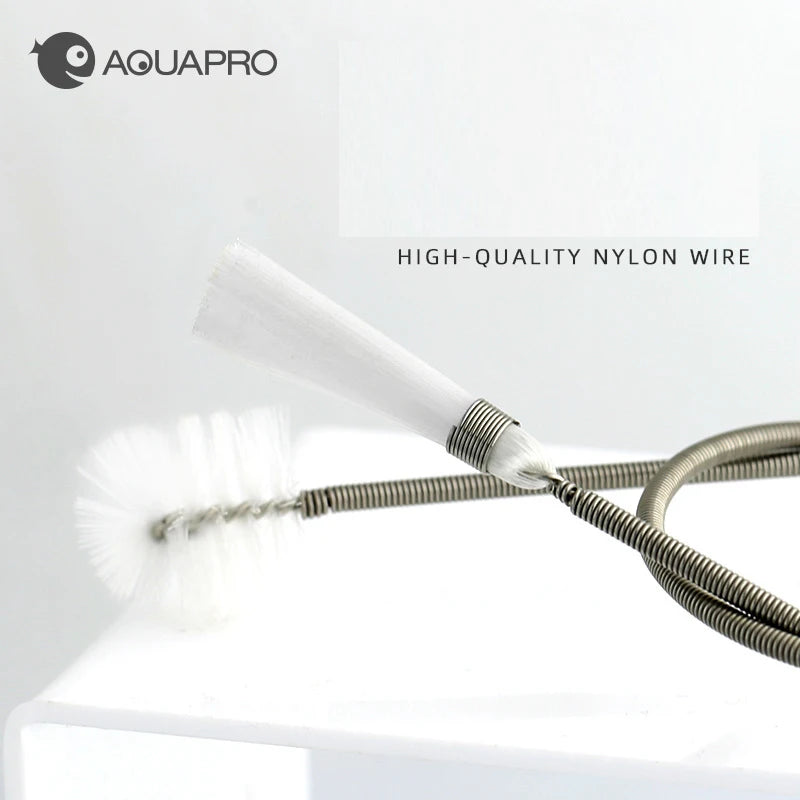 Stainless Steel Aquarium Spring Brush – Fish Tank Cleaning Tool & Filter Cleaner
