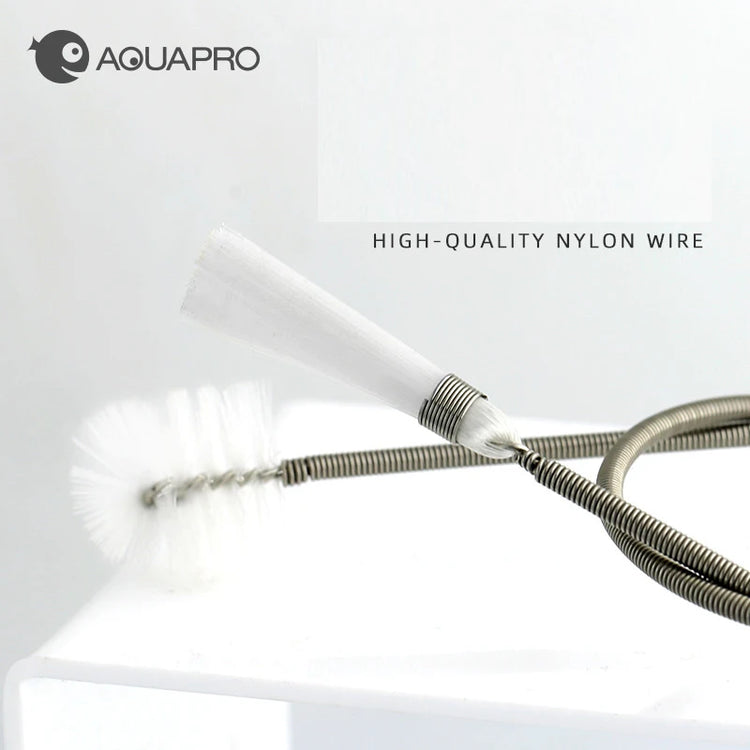 Stainless Steel Aquarium Spring Brush – Fish Tank Cleaning Tool & Filter Cleaner