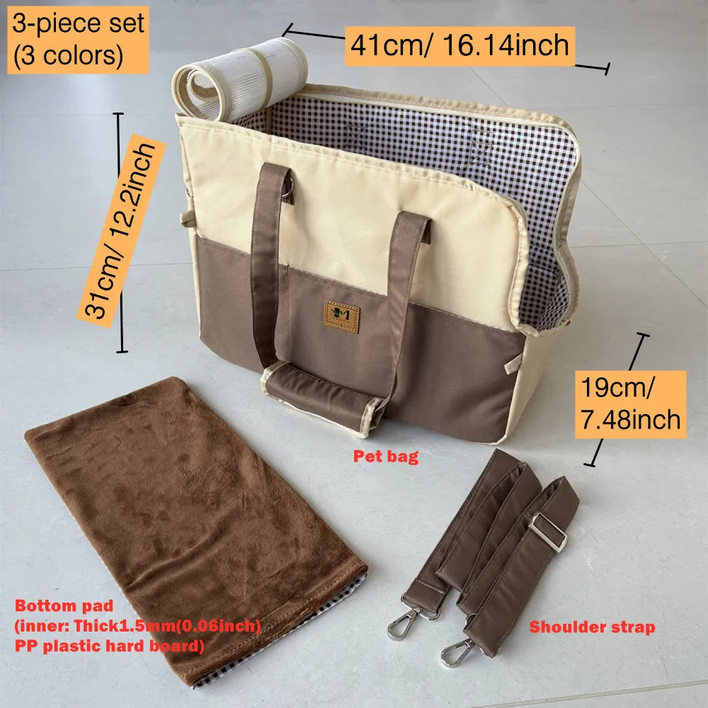 Portable Soft-Sided Pet Carrier Bag – Breathable Travel Duffle for Small Dogs and Cats