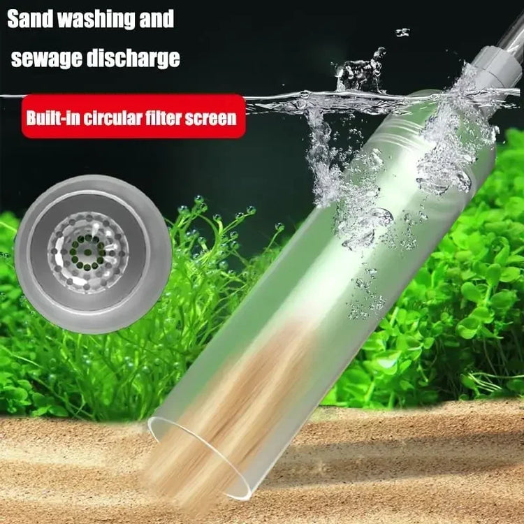 Fish Tank Water Changer Handheld Vacuum Siphon Pump with Adjustable Outlet Valve