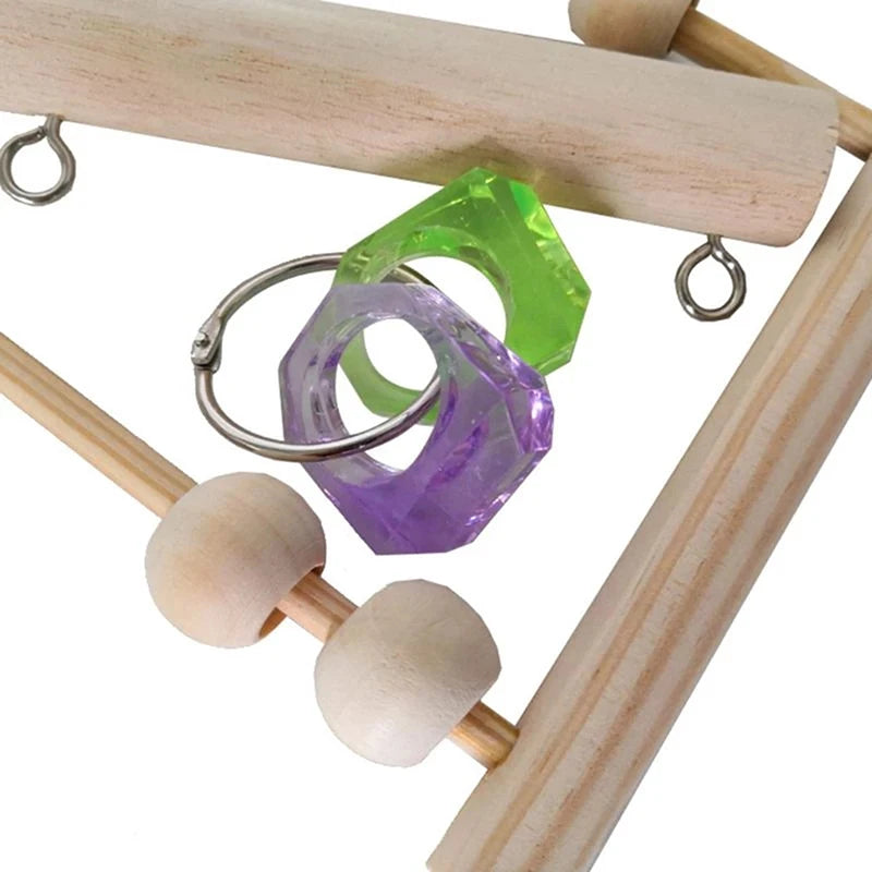 Parrots Toys | Bird Swing Exercise Climbing Playstand - Hanging Ladder Bridge | Wooden Hammock Toy with Bells for Parrot & Macaw