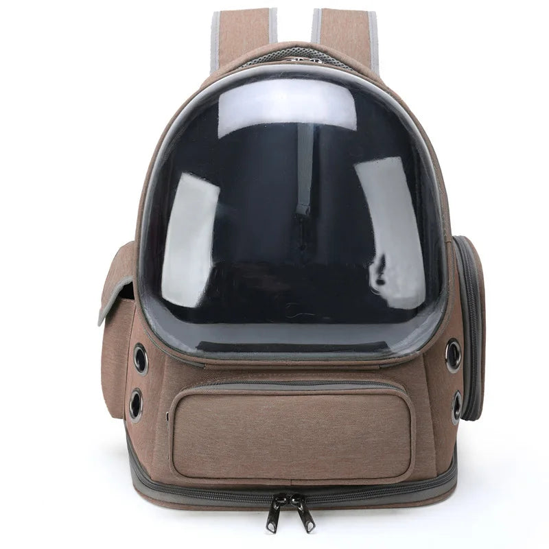 Transparent Pet Carrier Bag | Travel Backpack for Cats/Small Dogs | Breathable Outdoor Tote