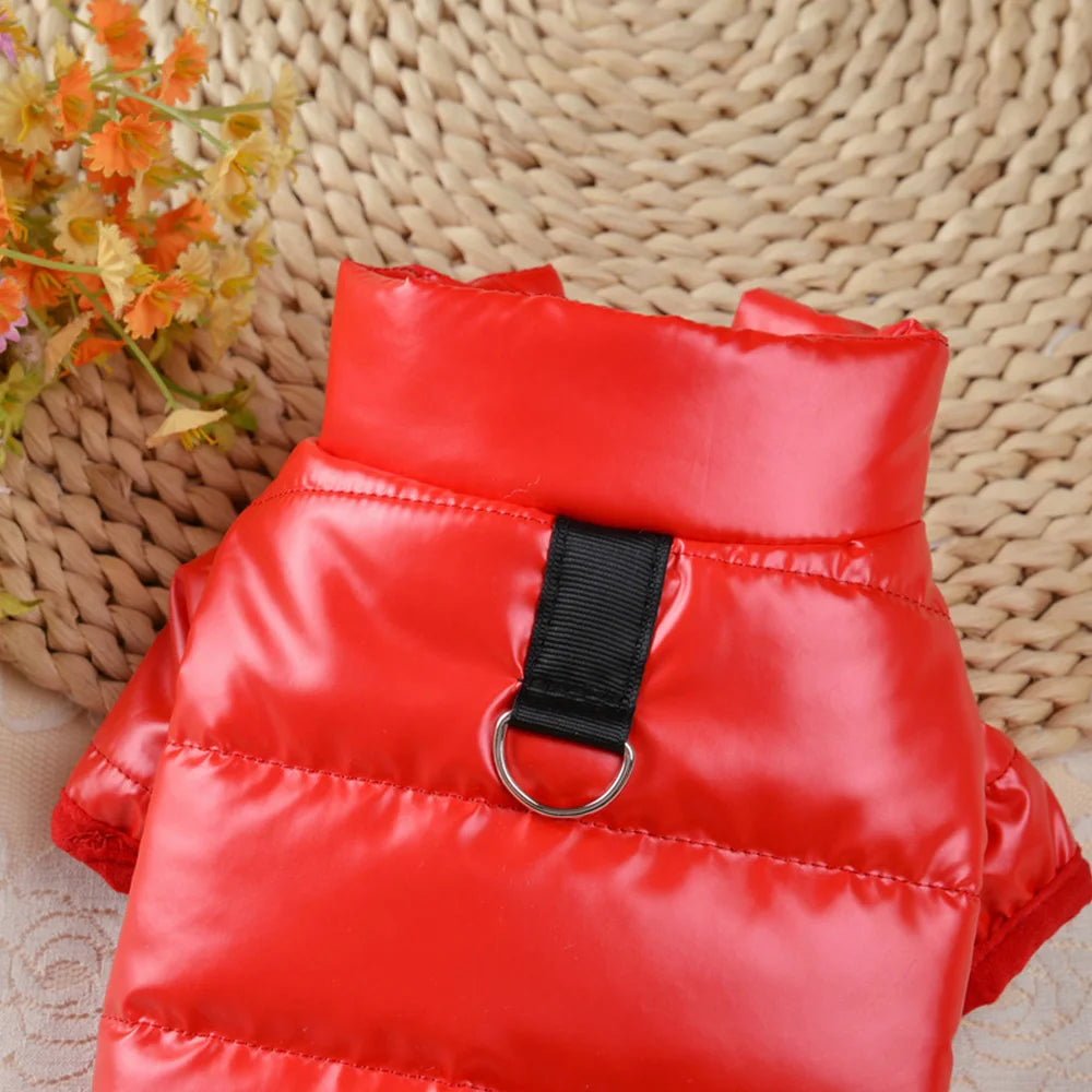 Warm Winter Dog Costume(XS-XL) | Chihuahua Yorkie Coat Clothing | Thick PU Leather Dog Down Jacket