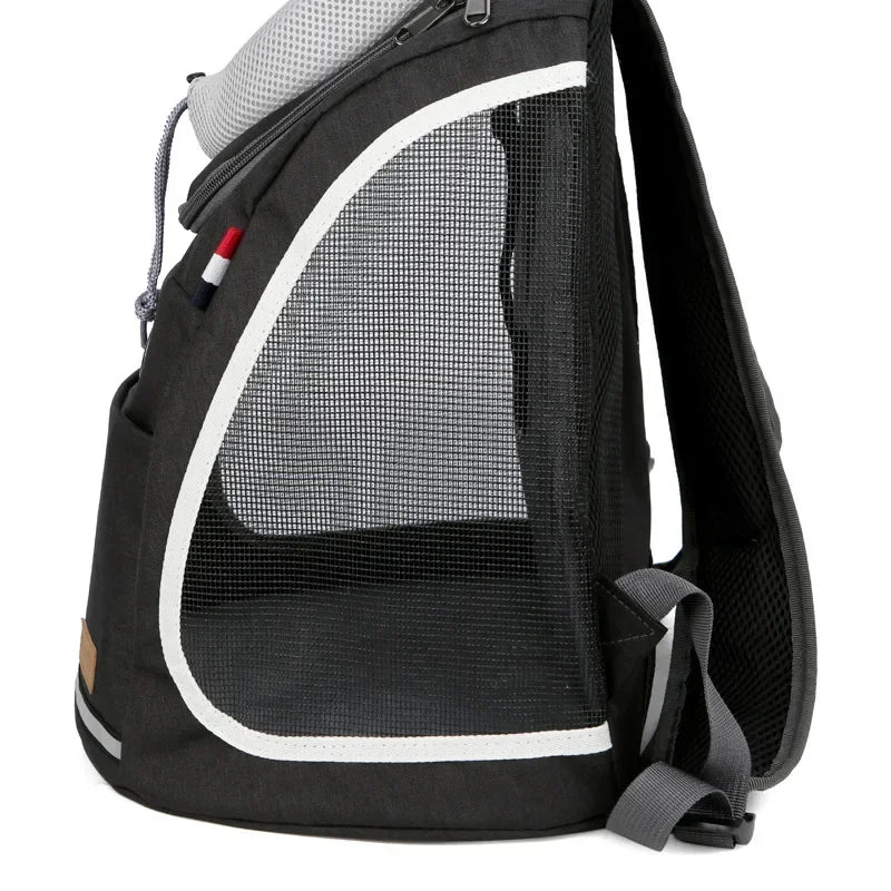 Portable Breathable Dog & Cat Carrier Backpack – Travel Pet Bag with Mesh Window and Adjustable Straps